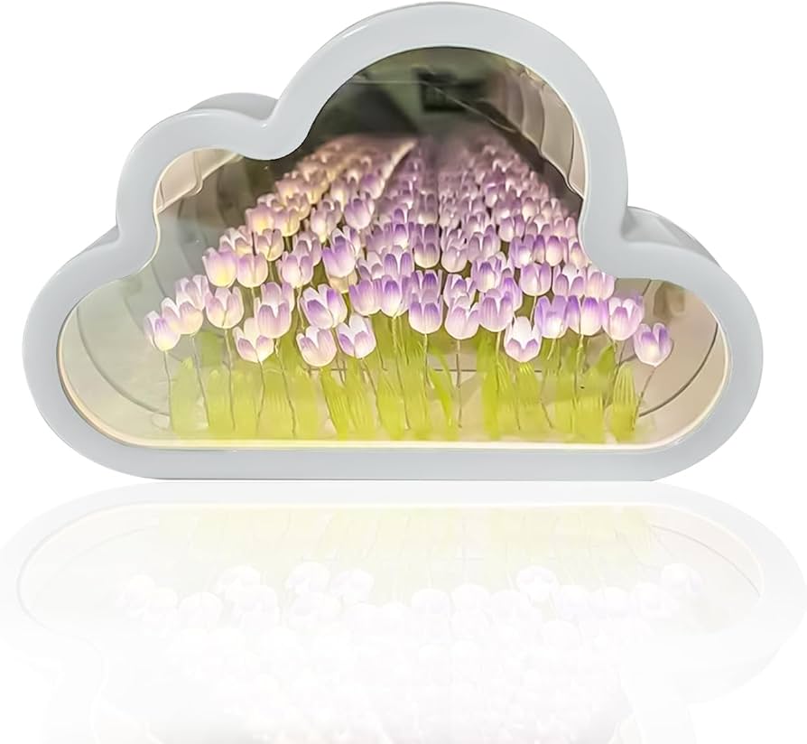 Nube Mágica de Tulipanes con Efecto Espejo