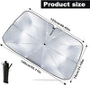 Paraguas Parasol Reflectante para Parabrisas de Coche | Bloquea Rayos UV y Calor, Mantiene el Interior Fresco, Plegable y Fácil de Usar