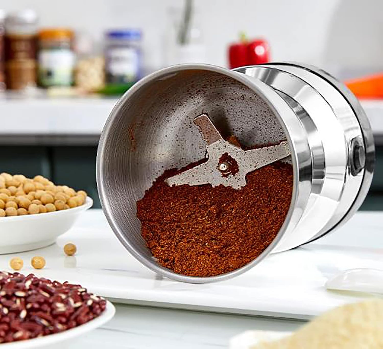 Molino Eléctrico de Granos 350 ml | Para Semillas, Especias, Café y Nueces