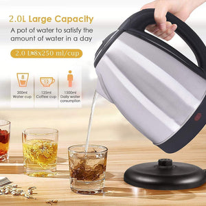 Hervidor eléctrico de 2 litros para agua caliente, té, café, leche, arroz y otros accesorios
