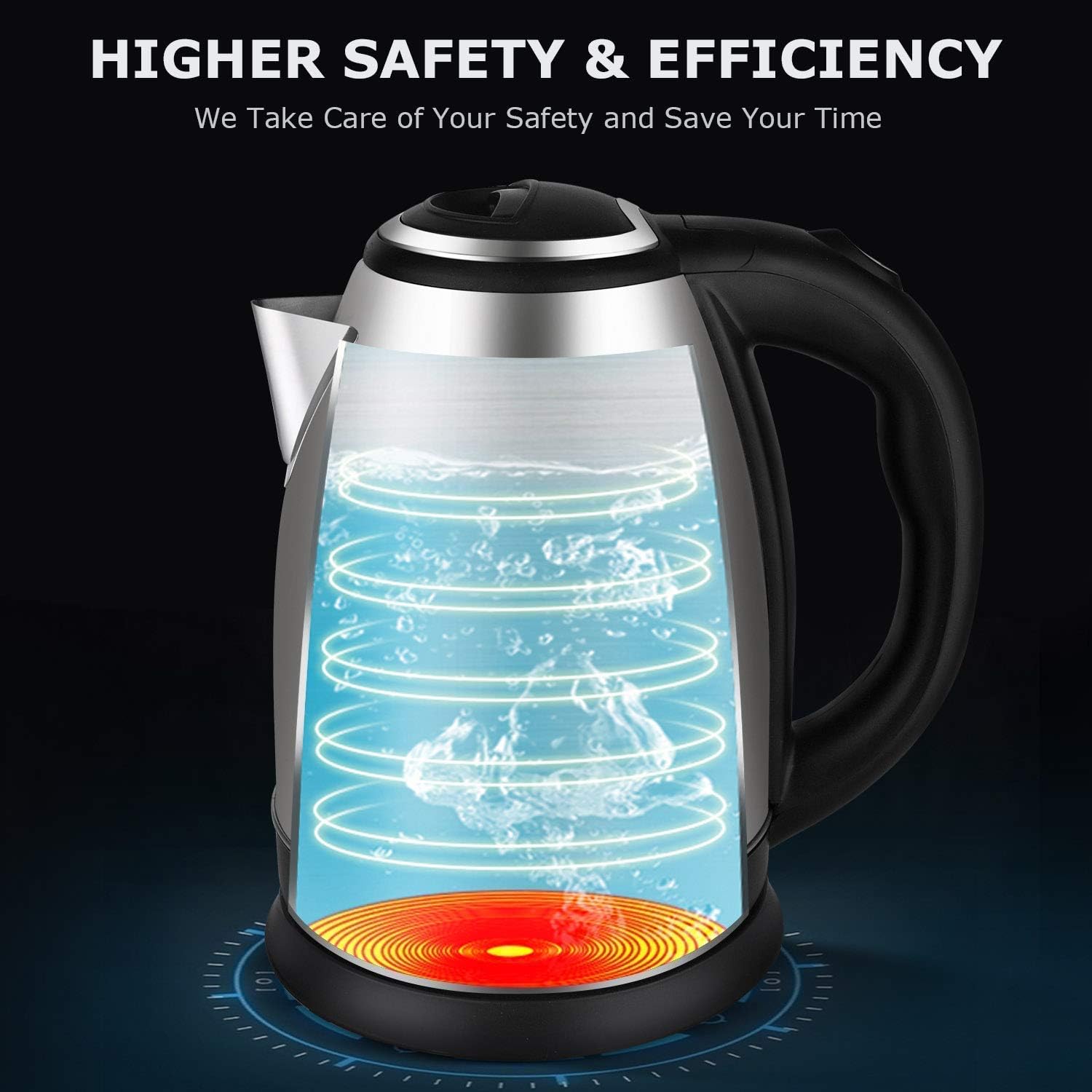 Hervidor eléctrico de 2 litros para agua caliente, té, café, leche, arroz y otros accesorios