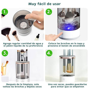 Limpiador De Brochas De Maquillaje Eléctrico Usb Pinceles