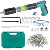 Pistola de Clavos Manual para Concreto | Kit Portátil con 5 Velocidades Ajustables, Guantes, Cepillo, Gafas y Tapones