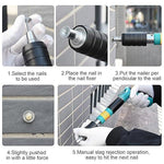 Pistola de Clavos Manual para Concreto | Kit Portátil con 5 Velocidades Ajustables, Guantes, Cepillo, Gafas y Tapones
