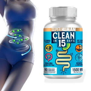 Clean15 Limpieza Completa Estomacal en 15 días - SuperHuman + Envio Gratis